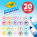 Give yourself double the variety in a single marker with Crayola Double Doodlers. These Double Ended Markers have a broad line tip with a dark color on one end and a chisel tip with a light color on the other end.
