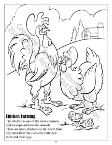 Food and Fun on the Farm Coloring Page 3