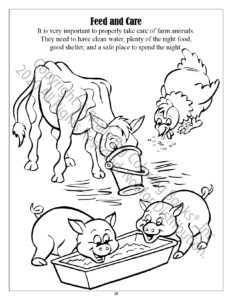 Food and Fun on the Farm Coloring Page 4