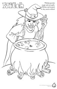 Witch Big Coloring Page