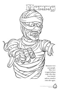 Zombie Big Coloring Page
