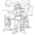 Outer Space Coloring Page 1