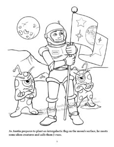 Outer Space Coloring Page 1