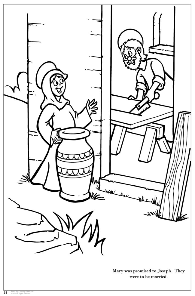 Story of Christmas Coloring Page 2