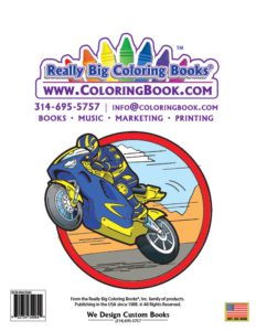 Racing Coloring Book Back Cover