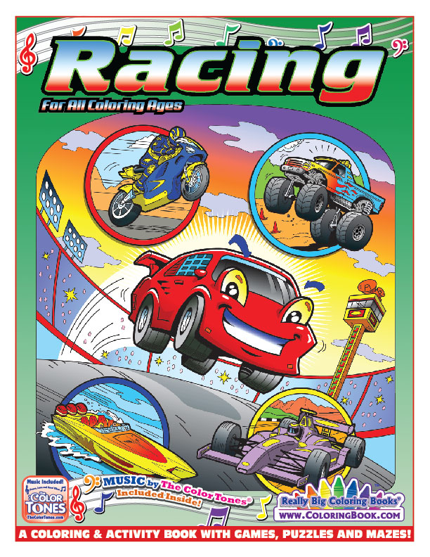 Racing Coloring Book Cover