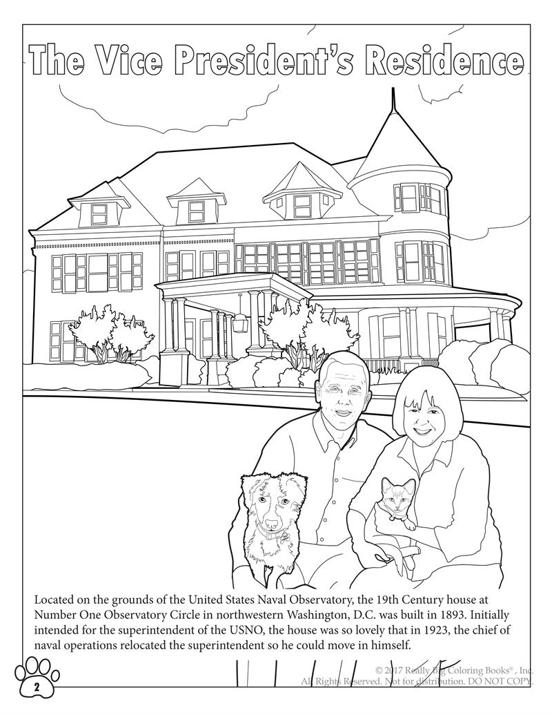 The Vice Presidents Residence Coloring Page