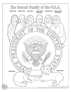 The Second Family of the United States Coloring Page