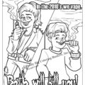 Vaping Coloring Page
