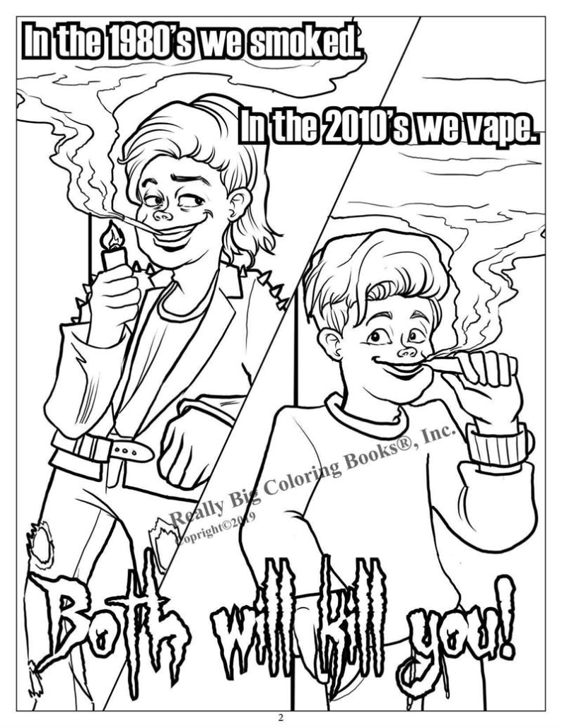 Vaping Coloring Page