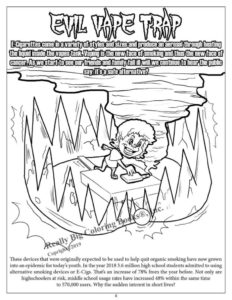 Evil Vape Trap Coloring Page