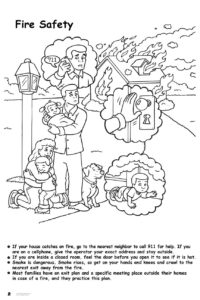 Fire Safety Coloring Page Child Safety Coloring Book