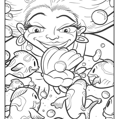 Mermaids Coloring Book 12 x 18