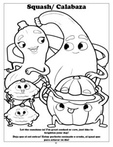 Veggie Strong Squash Coloring Page