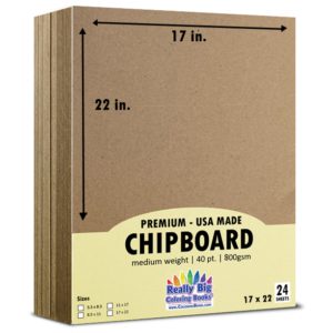 24 Pack Chipboard 17 x 22