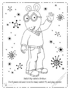 An Official Arthur® Coloring page.