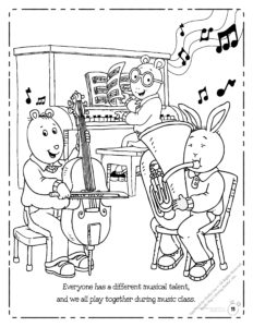 Arthur® Coloring Book PBS KIDS musical talent.