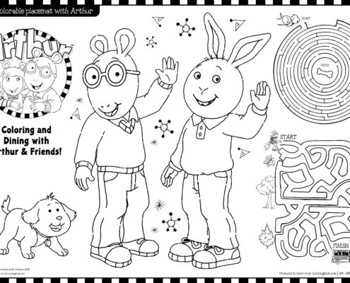 Arthur Coloring Placemat Marc Brown creator