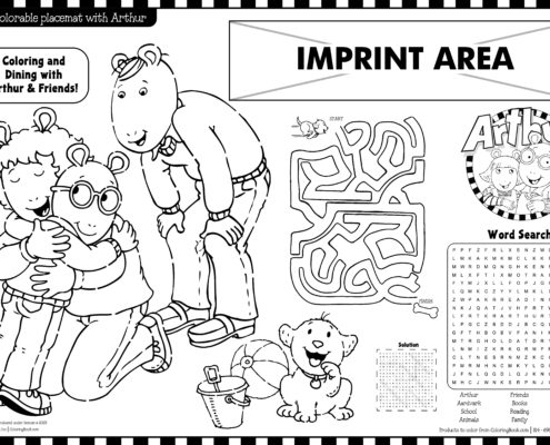 Arthur Imprint Coloring Placemata