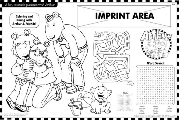 Arthur Imprint Coloring Placemata