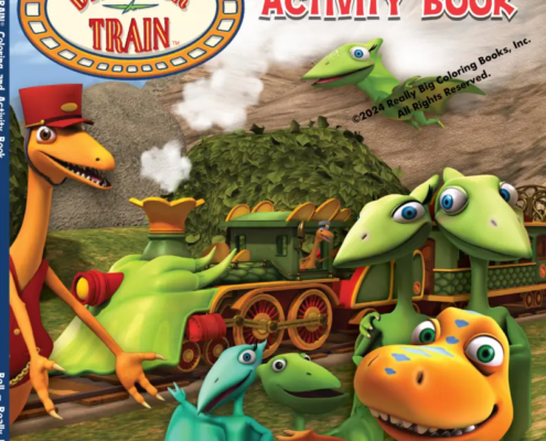 “Dinosaur Train” Coloring Book embraces and celebrates the fascination that preschoolers have with both dinosaurs and trains. Kids can join Buddy and his adoptive Pteranodon family on a whimsical voyage through prehistoric jungles, swamps, volcanoes and oceans, as they unearth basic concepts in life science, natural history and paleontology.