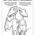 Dinosaur Train Coloring Page: Mr and Mrs Pteranodon