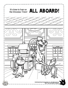 Dinosaur Train Coloring Page: All Aboard the Dinosaur Train