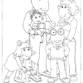 Arthur and Family Giant Coloring Page