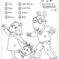 Arthur Color By Number Giant Coloring Page