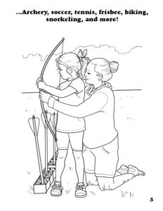 Camping Coloring Page - Archery Coloring Page