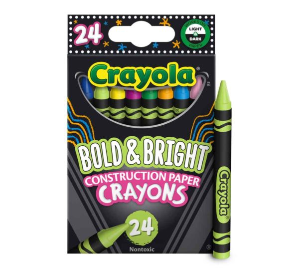 Crayola Bold and Bright Construction Paper Crayons