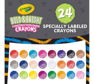 Crayola Bright and Bold Construction Paper Crayon Colors