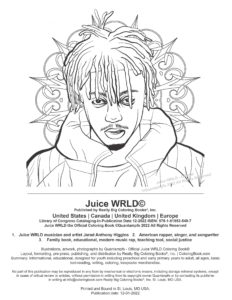 Juice WRLD Coloring Book Credentials Page
