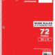 Wide Ruled Red Notebooks with 72 Pages