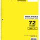 Wide Ruled Yellow Notebooks with 72 Pages