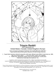 Trippie Redd Official Coloring Book Credentials Page
