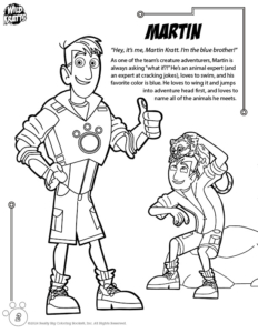 Wild Kratts Coloring Book Martin Kratt Coloring Page
