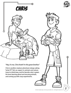 Wild Kratts Coloring Book Chris Kratt Coloring Page
