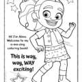Alma's Way Coloring Page: Hi I'm Alma. Welcome to my amazing coloring book!