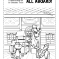All Aboard the Dinosaur Train Coloring Page