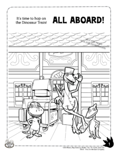 All Aboard the Dinosaur Train Coloring Page