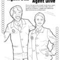 Odd Squad Agent Otto and Agent Olive Coloring Page
