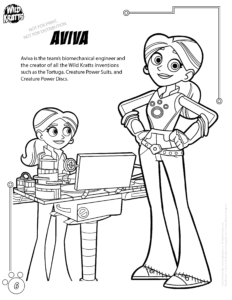 Aviva Wild Kratts Biochemical Engineer Coloring Page Wild Kratts Imprint Coloring Book