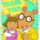 Arthur "Thank You" Greeting Card PBS Kids Characters