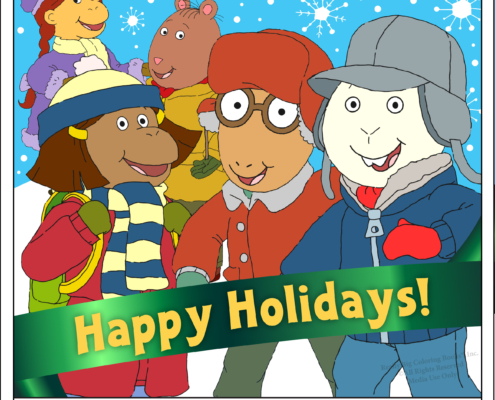 Arthur 2023 Holiday coloring activity book.