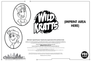 Wild Kratts Imprint Coloring Placemat: Chris and Martin Kratt, Back