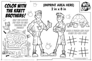 Wild Kratts Imprint Coloring Placemat: Chris and Martin Kratt