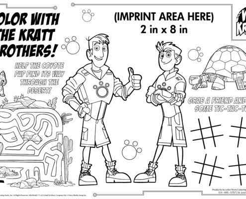 Color With The Kratt Brothers Animal Friends Placemat