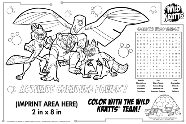 Wild Kratts® Imprint Placemat: Activate Creature Powers