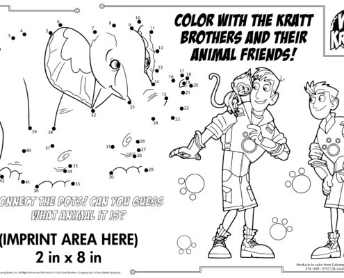 Wild Kratts Imprint Placemat: Color with the Kratt Brothers and their animal friends.